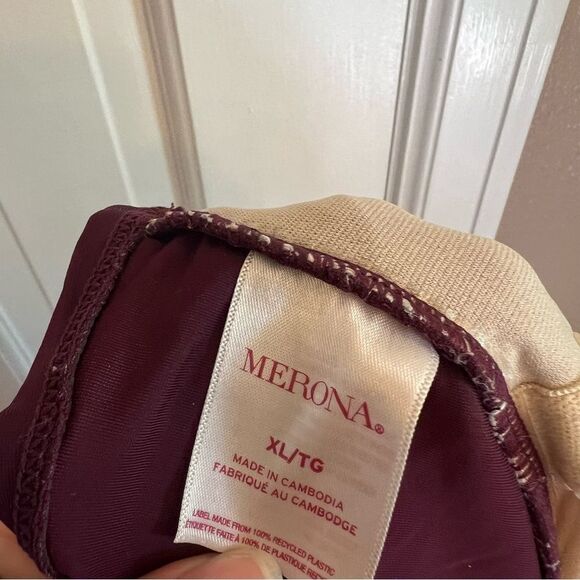 Merona Women's One Piece Swimsuit - Burgundy - Picture 7 of 10